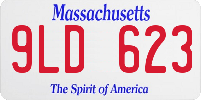 MA license plate 9LD623
