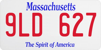 MA license plate 9LD627