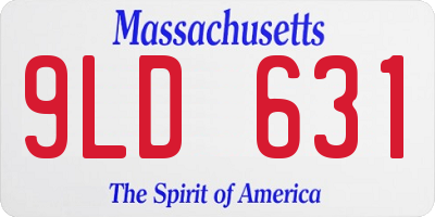 MA license plate 9LD631