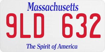 MA license plate 9LD632