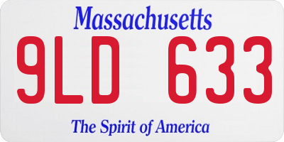MA license plate 9LD633