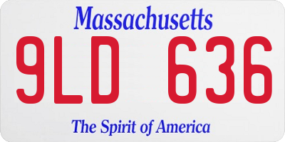 MA license plate 9LD636