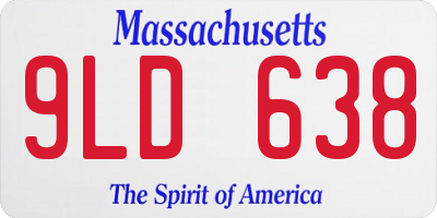 MA license plate 9LD638