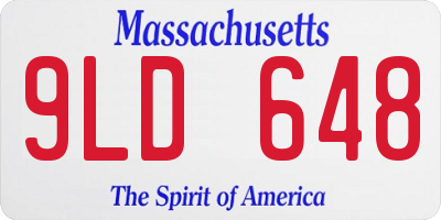 MA license plate 9LD648