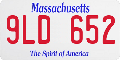 MA license plate 9LD652
