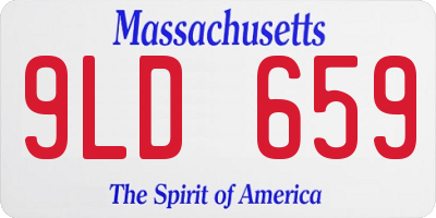MA license plate 9LD659
