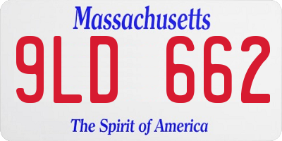 MA license plate 9LD662