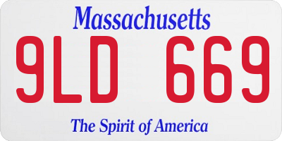 MA license plate 9LD669