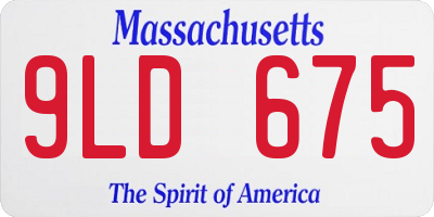 MA license plate 9LD675