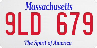 MA license plate 9LD679