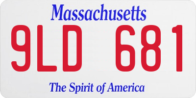 MA license plate 9LD681