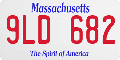 MA license plate 9LD682