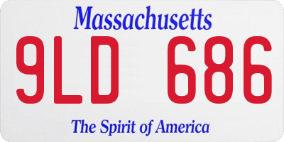 MA license plate 9LD686