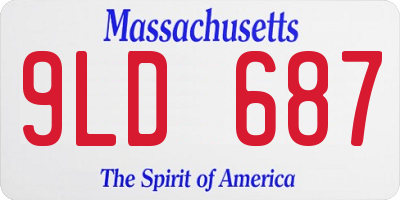 MA license plate 9LD687