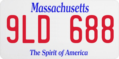 MA license plate 9LD688