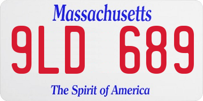 MA license plate 9LD689