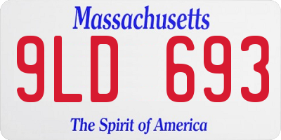 MA license plate 9LD693