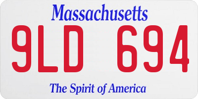 MA license plate 9LD694