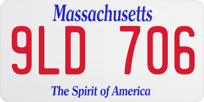 MA license plate 9LD706