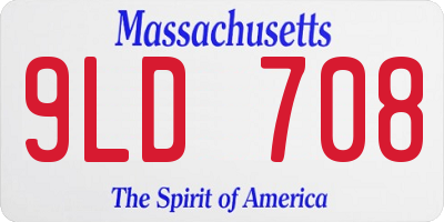 MA license plate 9LD708
