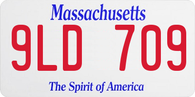 MA license plate 9LD709