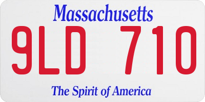 MA license plate 9LD710