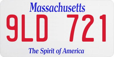MA license plate 9LD721