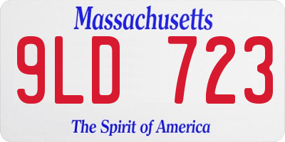 MA license plate 9LD723
