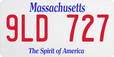 MA license plate 9LD727