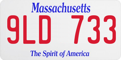 MA license plate 9LD733