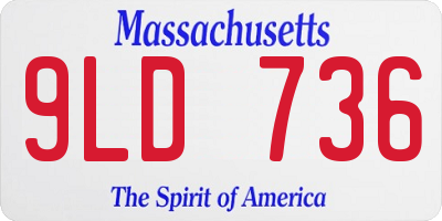 MA license plate 9LD736