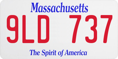 MA license plate 9LD737