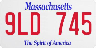 MA license plate 9LD745