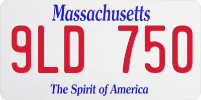 MA license plate 9LD750