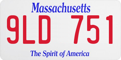 MA license plate 9LD751