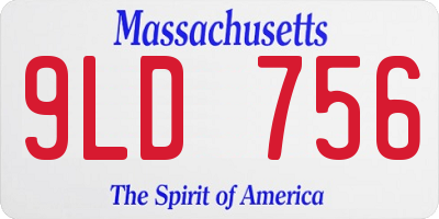 MA license plate 9LD756