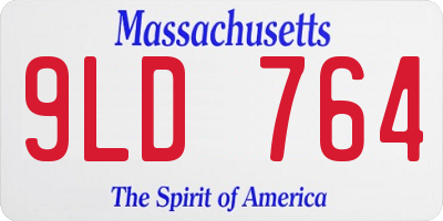 MA license plate 9LD764