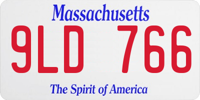 MA license plate 9LD766