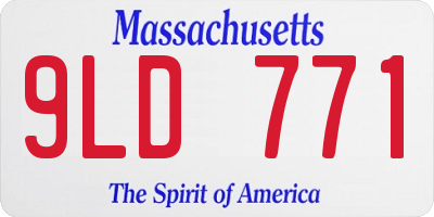 MA license plate 9LD771
