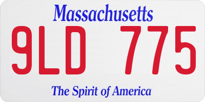 MA license plate 9LD775