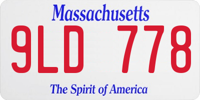 MA license plate 9LD778