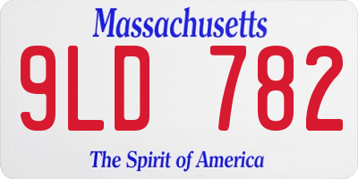 MA license plate 9LD782