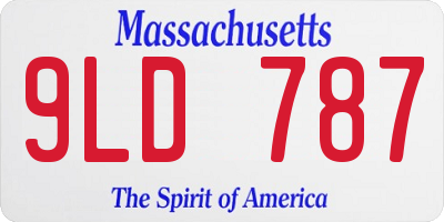 MA license plate 9LD787