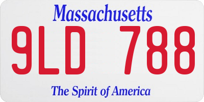 MA license plate 9LD788