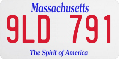 MA license plate 9LD791