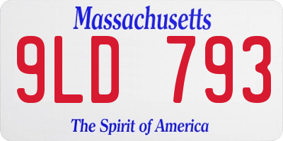 MA license plate 9LD793