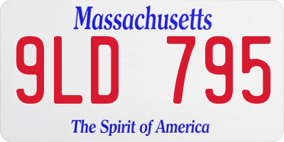 MA license plate 9LD795