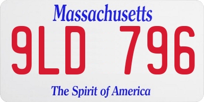 MA license plate 9LD796