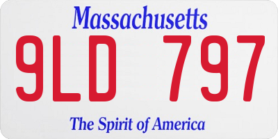 MA license plate 9LD797