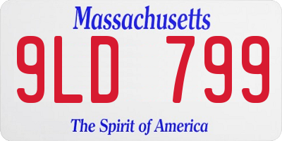 MA license plate 9LD799